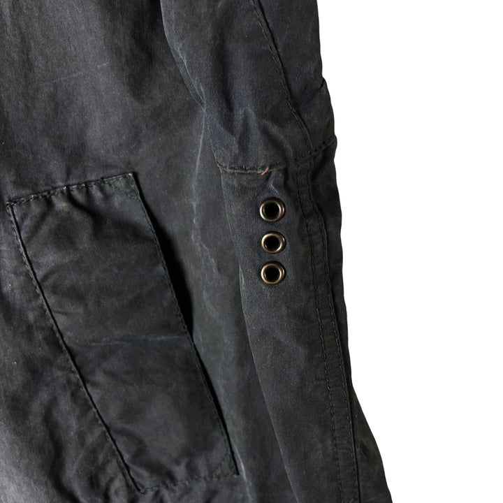 1990'S Barbour Bedale (formerly 3 Warrant) waxed cotton oiled jacket, made in England, C40, men's size M cotton navy blue type Vintage Second Hand