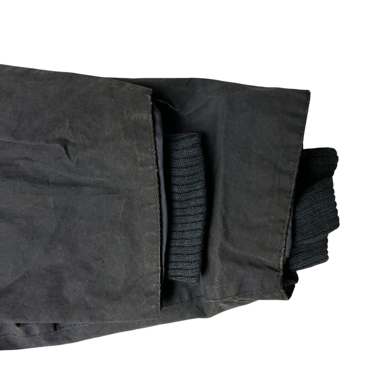 1990'S Barbour Bedale (formerly 3 Warrant) waxed cotton oiled jacket, made in England, C40, men's size M cotton navy blue type Vintage Second Hand