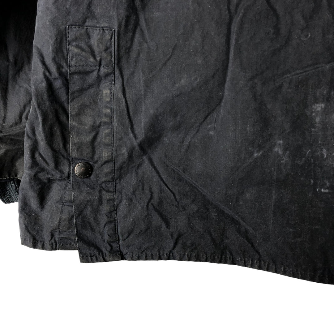 1990'S Barbour Bedale (formerly 3 Warrant) waxed cotton oiled jacket, made in England, C40, men's size M cotton navy blue type Vintage Second Hand