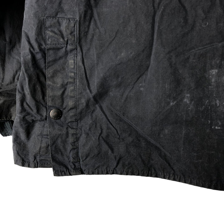 1990'S Barbour Bedale (formerly 3 Warrant) waxed cotton oiled jacket, made in England, C40, men's size M cotton navy blue type Vintage Second Hand