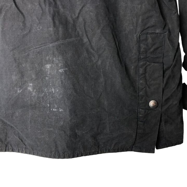 1990'S Barbour Bedale (formerly 3 Warrant) waxed cotton oiled jacket, made in England, C40, men's size M cotton navy blue type Vintage Second Hand
