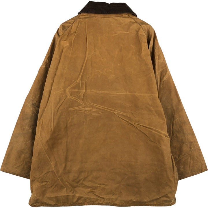 80s-90'S Barbour BEAUFORT 3 Warrant Oiled Hunting Jacket, Made in England, C46, Men's XL cotton Beige type Vintage Second Hand