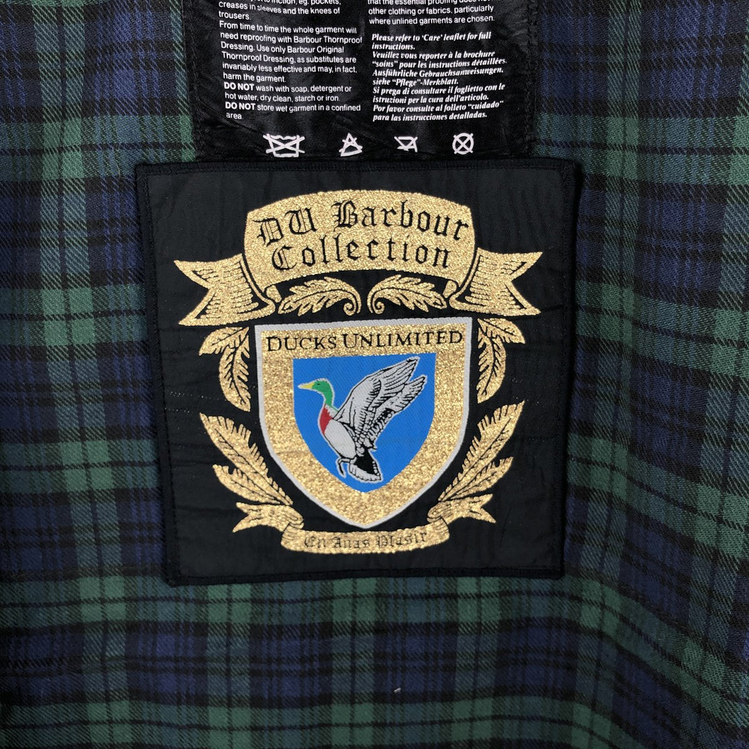 80s-90'S Barbour BEAUFORT 3 Warrant Oiled Hunting Jacket, Made in England, C46, Men's XL cotton Beige type Vintage Second Hand