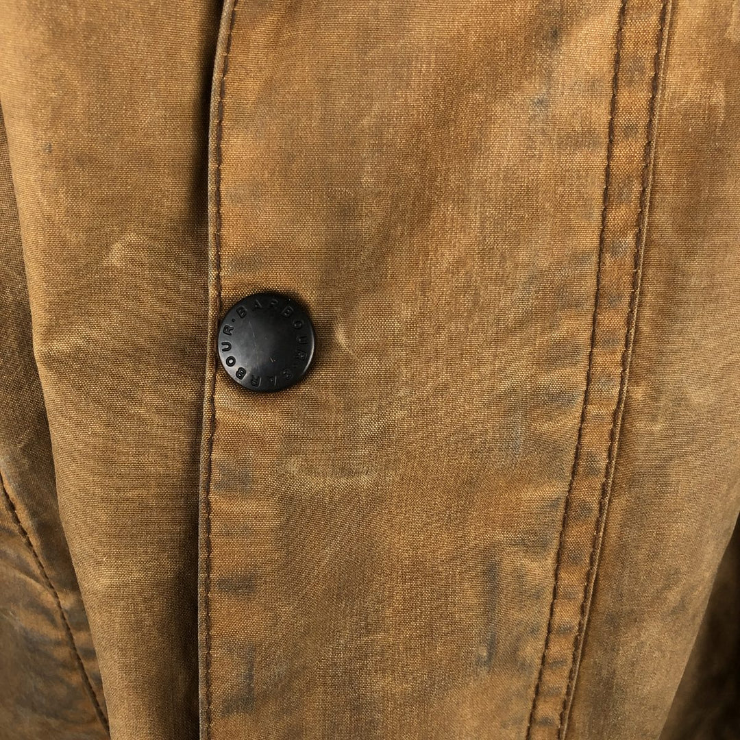 80s-90'S Barbour BEAUFORT 3 Warrant Oiled Hunting Jacket, Made in England, C46, Men's XL cotton Beige type Vintage Second Hand