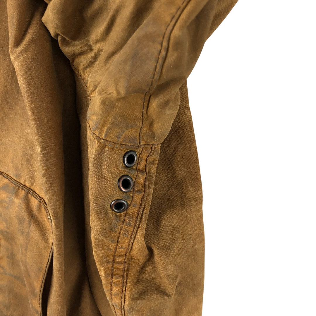 80s-90'S Barbour BEAUFORT 3 Warrant Oiled Hunting Jacket, Made in England, C46, Men's XL cotton Beige type Vintage Second Hand