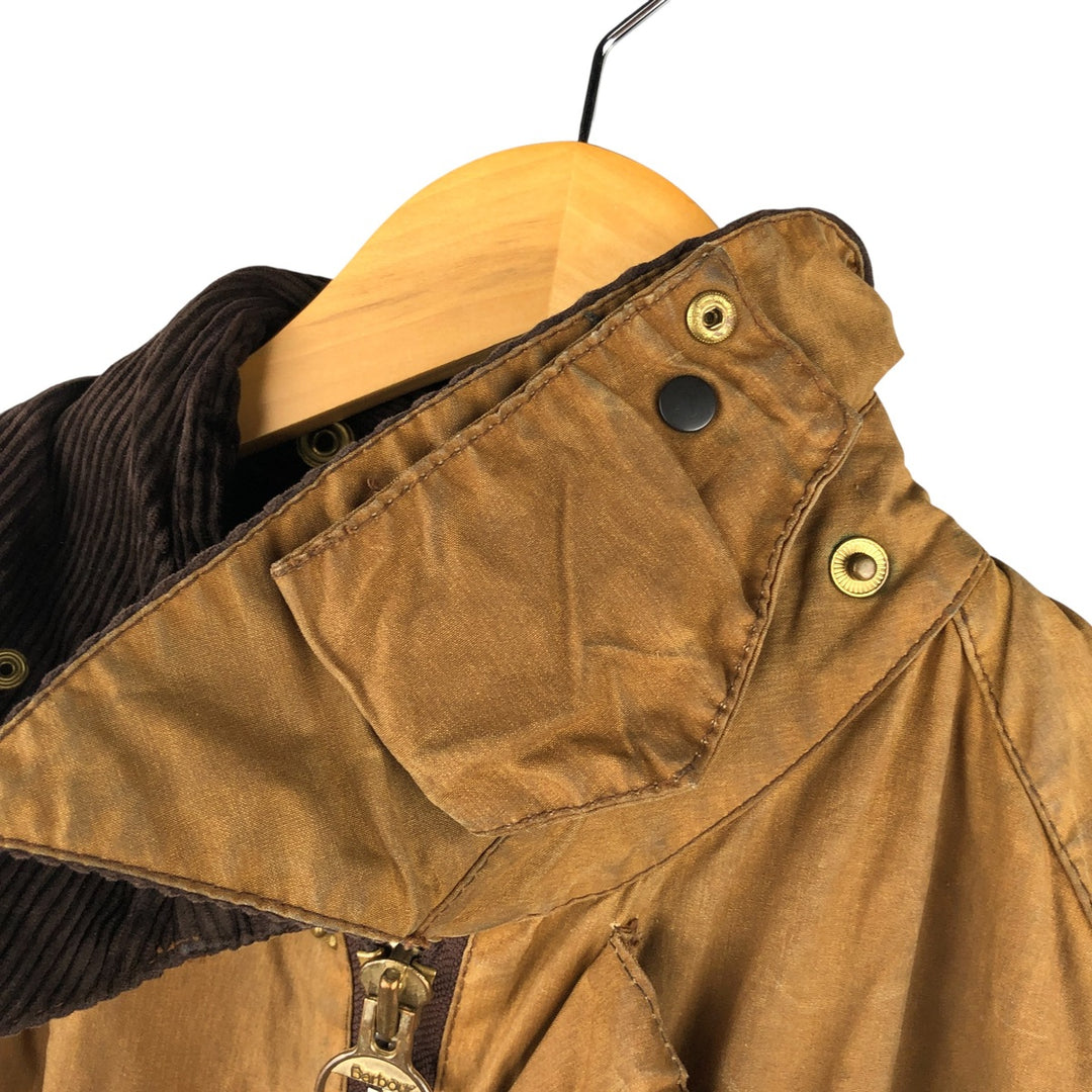 80s-90'S Barbour BEAUFORT 3 Warrant Oiled Hunting Jacket, Made in England, C46, Men's XL cotton Beige type Vintage Second Hand