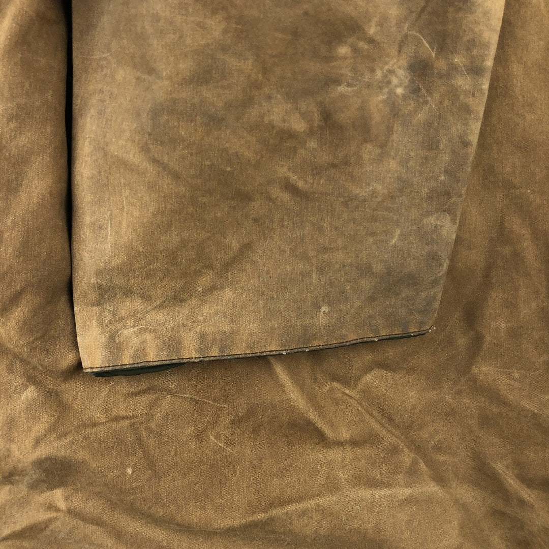 80s-90'S Barbour BEAUFORT 3 Warrant Oiled Hunting Jacket, Made in England, C46, Men's XL cotton Beige type Vintage Second Hand