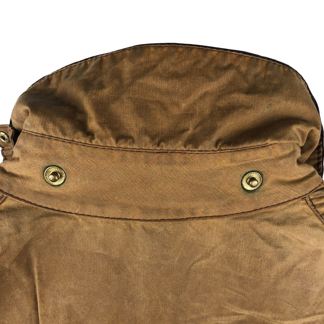 80s-90'S Barbour BEAUFORT 3 Warrant Oiled Hunting Jacket, Made in England, C46, Men's XL cotton Beige type Vintage Second Hand