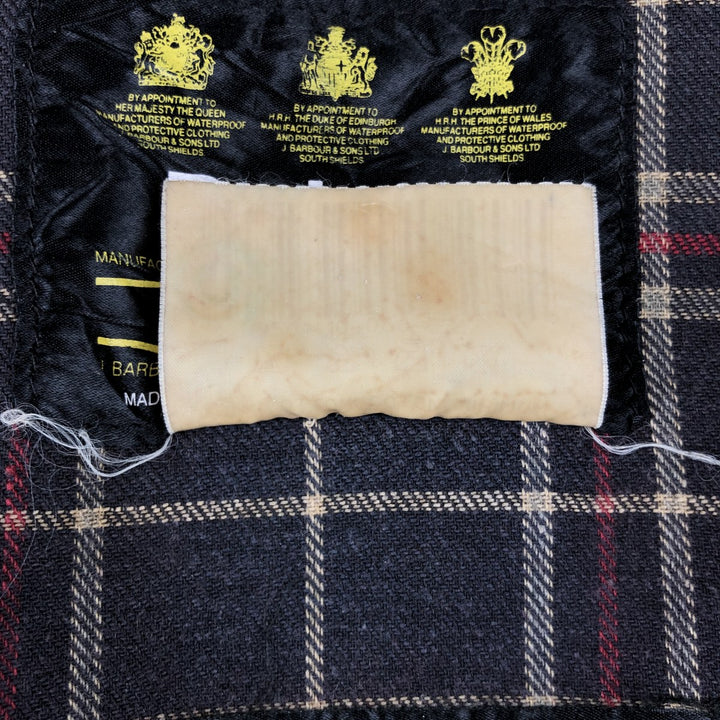 80s-90'S Barbour Bedale (formerly 3 Warrant) Waxed Cotton Oiled Jacket, Made in England, Men's XL unclear navy blue type Vintage Second Hand