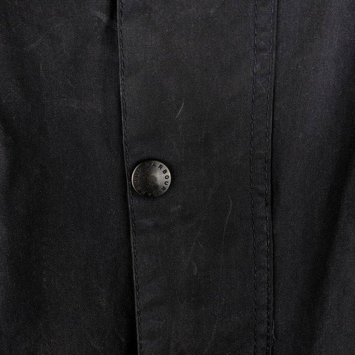 80s-90'S Barbour Bedale (formerly 3 Warrant) Waxed Cotton Oiled Jacket, Made in England, Men's XL unclear navy blue type Vintage Second Hand
