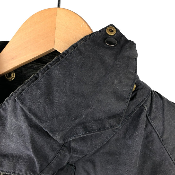80s-90'S Barbour Bedale (formerly 3 Warrant) Waxed Cotton Oiled Jacket, Made in England, Men's XL unclear navy blue type Vintage Second Hand