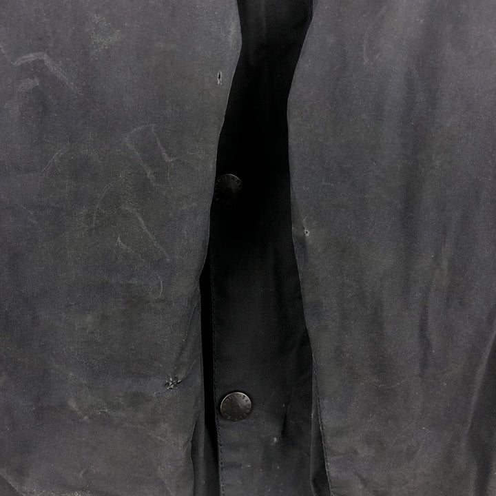 80s-90'S Barbour Bedale (formerly 3 Warrant) Waxed Cotton Oiled Jacket, Made in England, Men's XL unclear navy blue type Vintage Second Hand