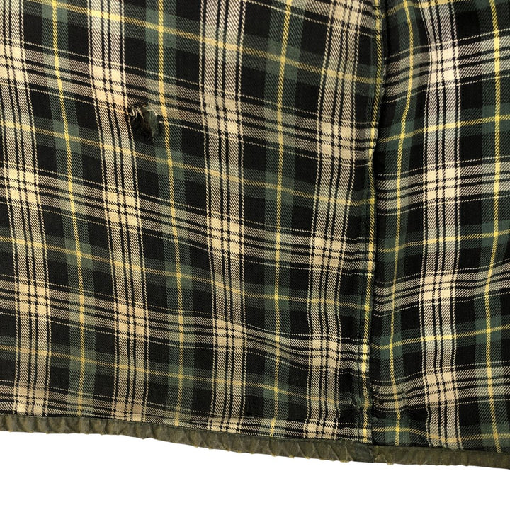 80s-90'S Barbour BEAUFORT 3 Warrant Oiled Hunting Jacket, Made in England, C42, Men's Size L cotton Khaki type Vintage Second Hand