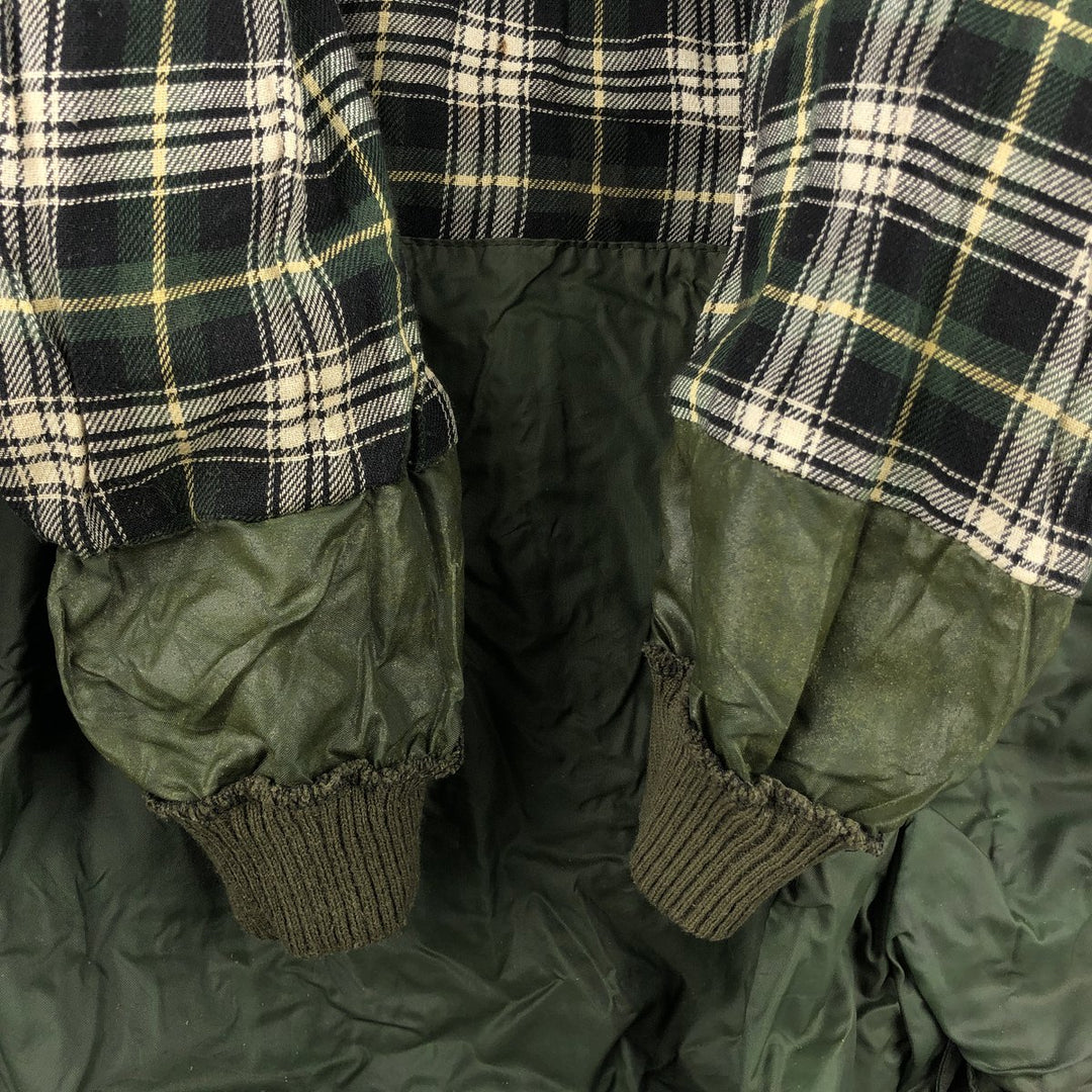 1990'S Barbour Bedale 3-Warrant Waxed Cotton Oiled Jacket, Made in England, C44, Men's Size L cotton Khaki type Vintage Second Hand