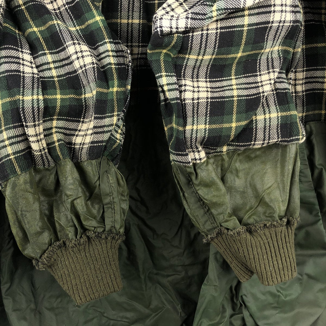 1990'S Barbour Bedale 3-Warrant Waxed Cotton Oiled Jacket, Made in England, C44, Men's Size L cotton Khaki type Vintage Second Hand