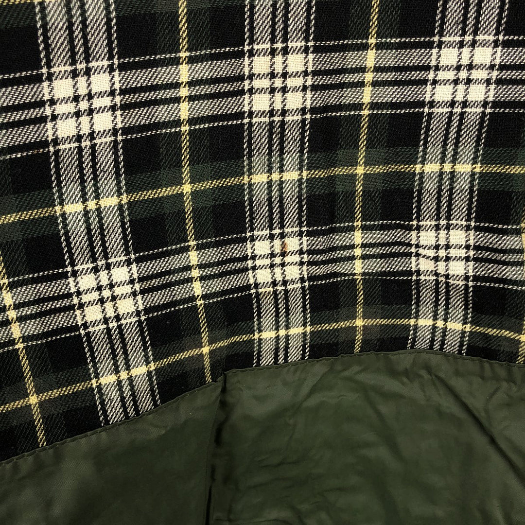 1990'S Barbour Bedale 3-Warrant Waxed Cotton Oiled Jacket, Made in England, C44, Men's Size L cotton Khaki type Vintage Second Hand