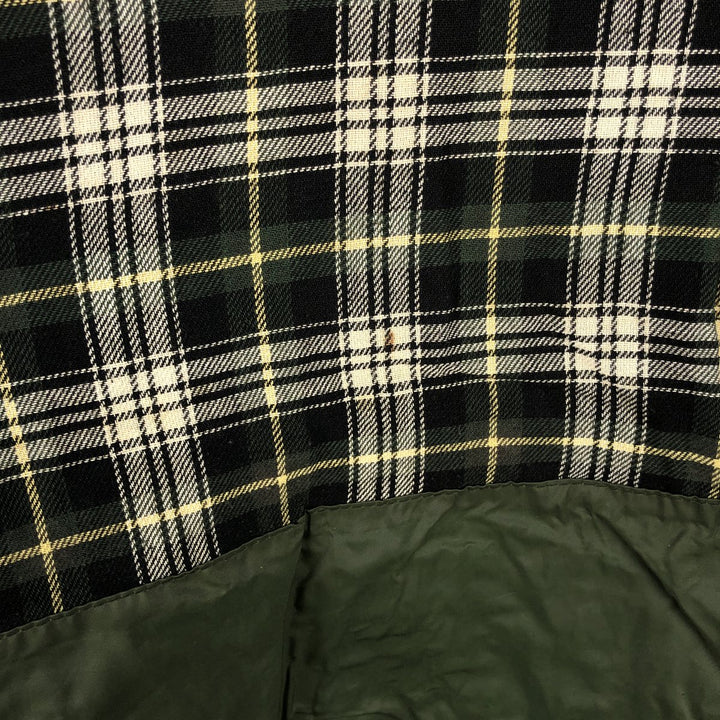 1990'S Barbour Bedale 3-Warrant Waxed Cotton Oiled Jacket, Made in England, C44, Men's Size L cotton Khaki type Vintage Second Hand