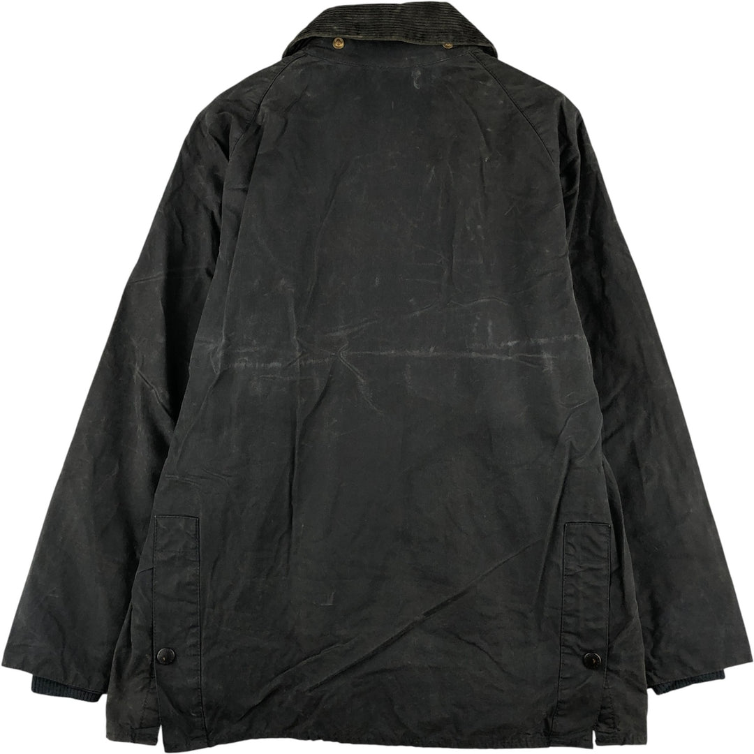 1990'S Barbour Bedale (formerly 3 Warrant) waxed cotton oiled jacket, made in England, C40, men's size M cotton navy blue type Vintage Second Hand