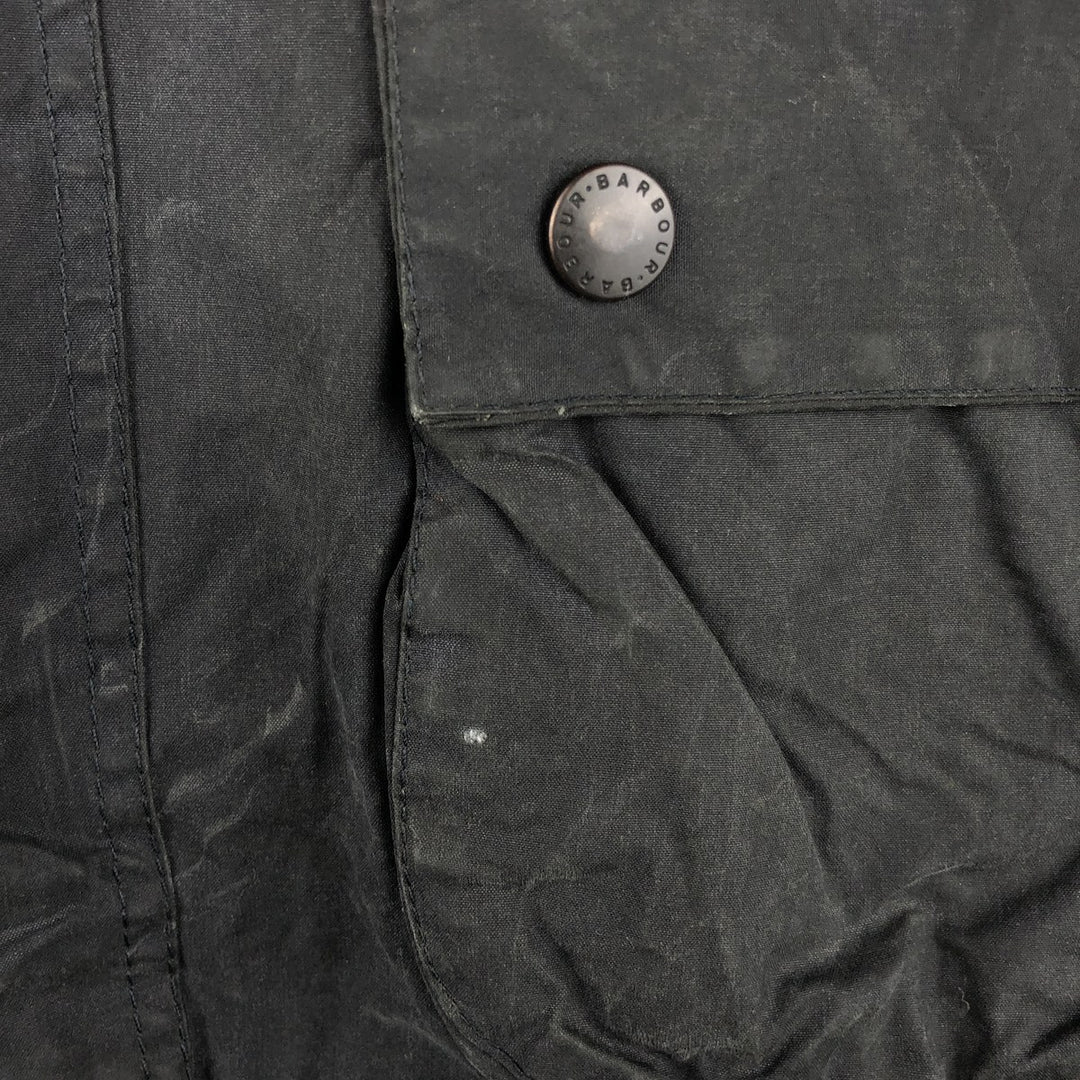 1990'S Barbour Bedale (formerly 3 Warrant) waxed cotton oiled jacket, made in England, C40, men's size M cotton navy blue type Vintage Second Hand