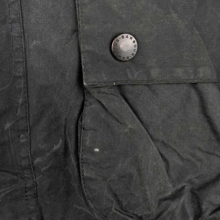 1990'S Barbour Bedale (formerly 3 Warrant) waxed cotton oiled jacket, made in England, C40, men's size M cotton navy blue type Vintage Second Hand