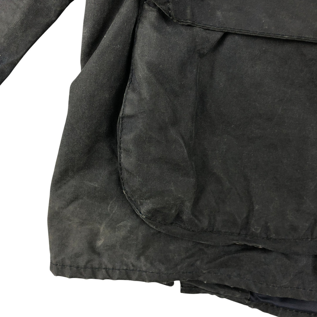 1990'S Barbour Bedale (formerly 3 Warrant) waxed cotton oiled jacket, made in England, C40, men's size M cotton navy blue type Vintage Second Hand