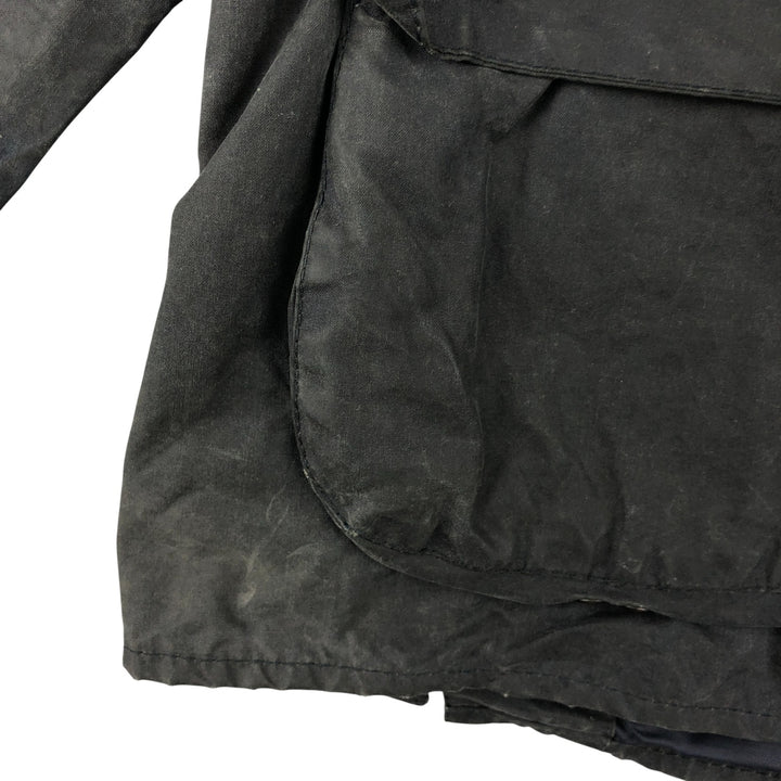 1990'S Barbour Bedale (formerly 3 Warrant) waxed cotton oiled jacket, made in England, C40, men's size M cotton navy blue type Vintage Second Hand