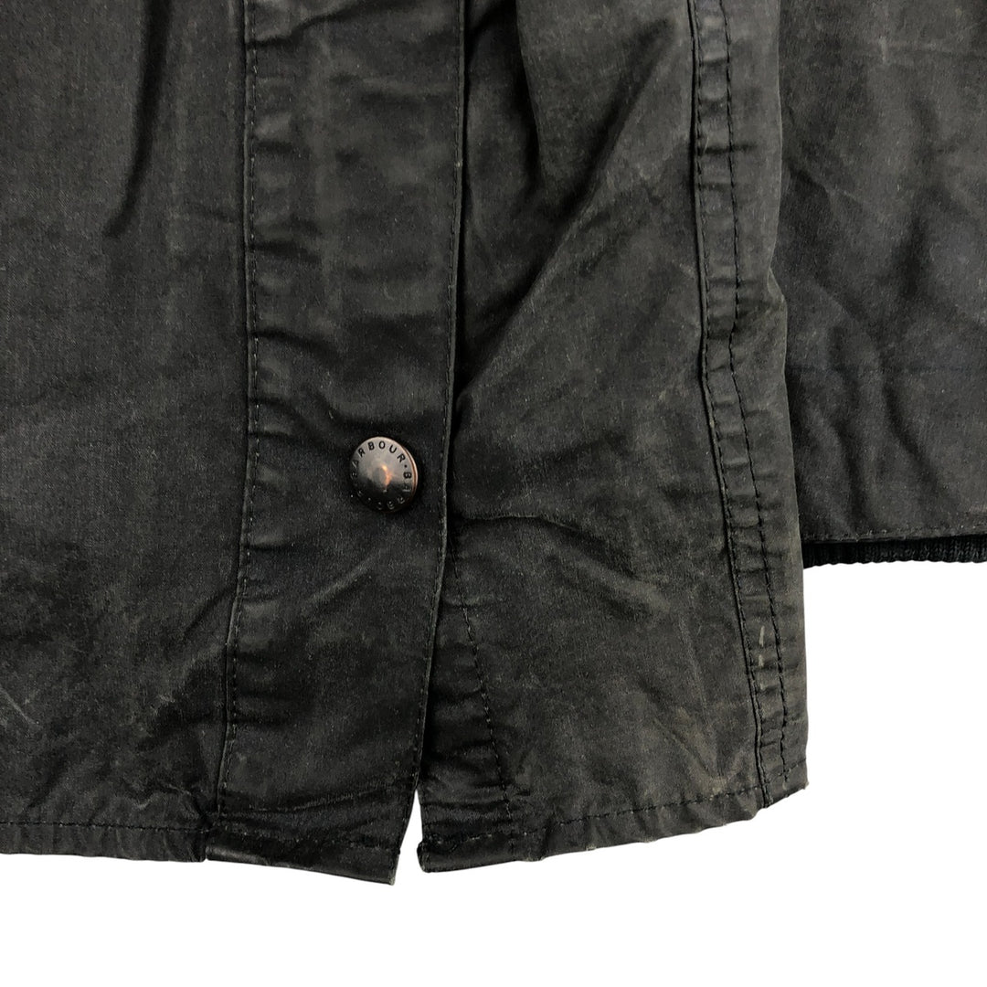 1990'S Barbour Bedale (formerly 3 Warrant) waxed cotton oiled jacket, made in England, C40, men's size M cotton navy blue type Vintage Second Hand