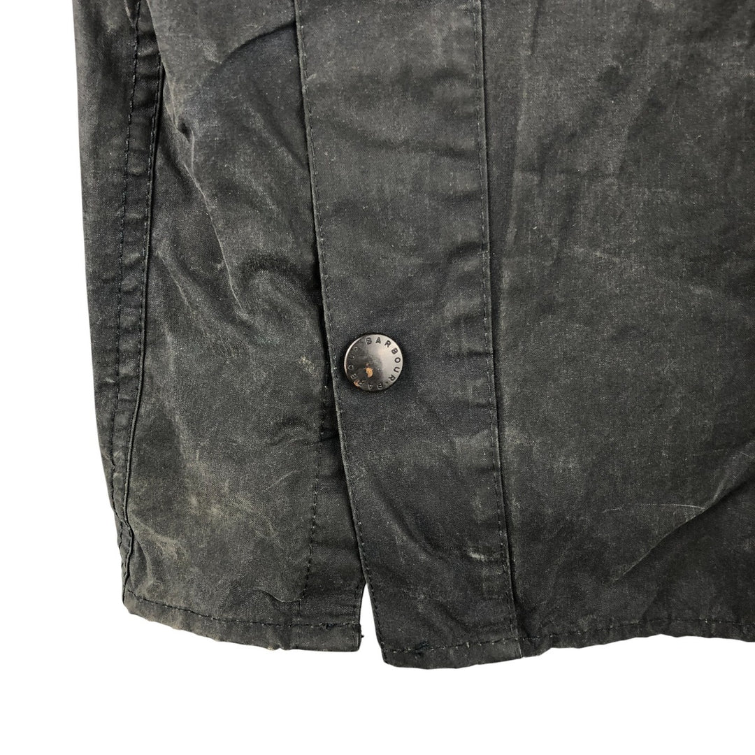 1990'S Barbour Bedale (formerly 3 Warrant) waxed cotton oiled jacket, made in England, C40, men's size M cotton navy blue type Vintage Second Hand