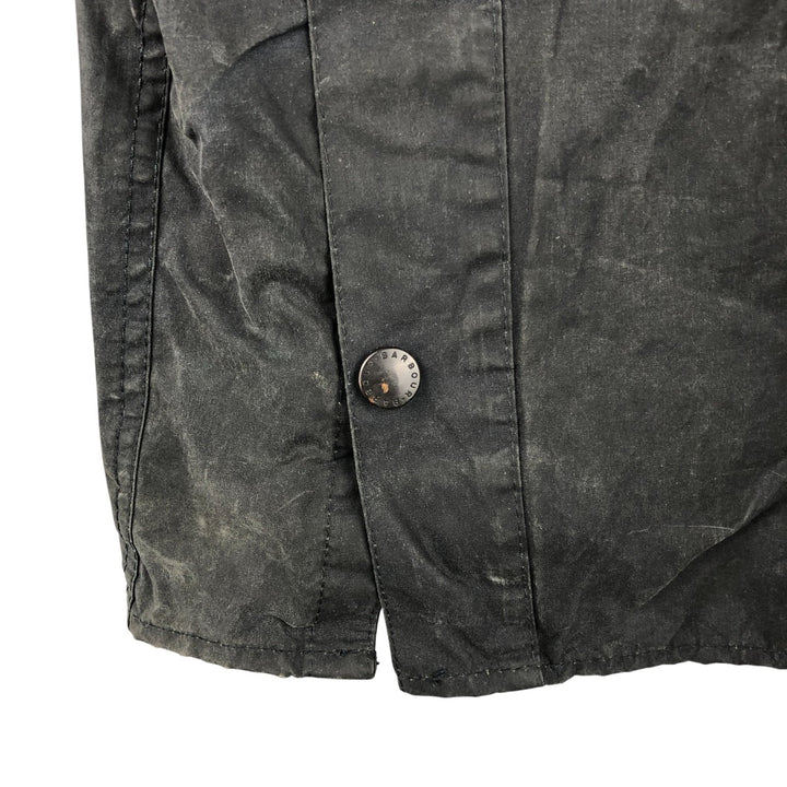 1990'S Barbour Bedale (formerly 3 Warrant) waxed cotton oiled jacket, made in England, C40, men's size M cotton navy blue type Vintage Second Hand