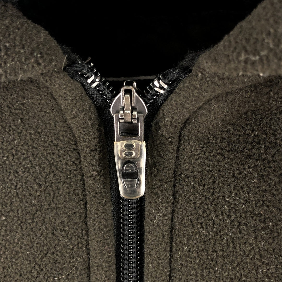 Champion Fleece Full Zip Hoodie, Men's Size L polyester Charcoal Vintage Second Hand