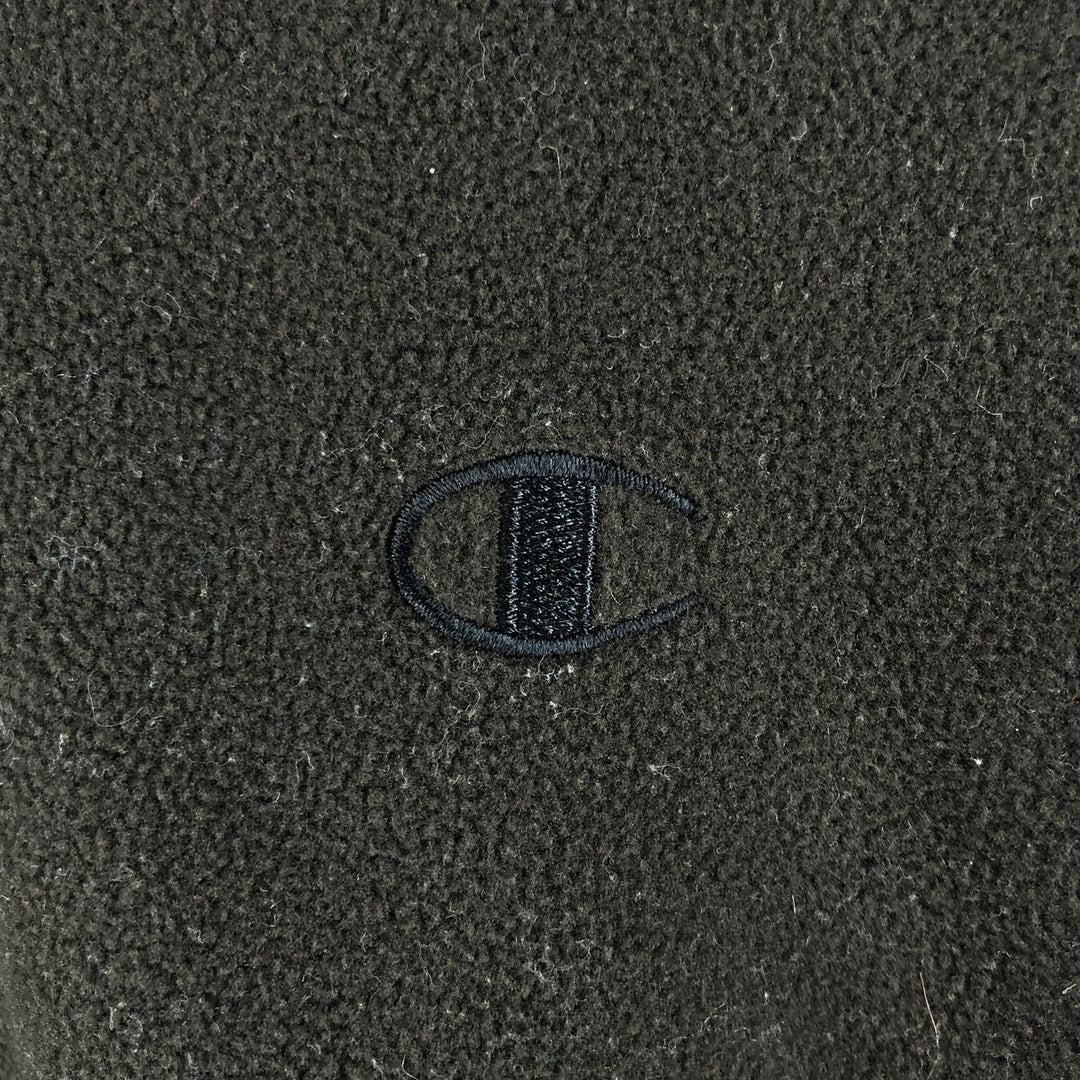 Champion Fleece Full Zip Hoodie, Men's Size L polyester Charcoal Vintage Second Hand