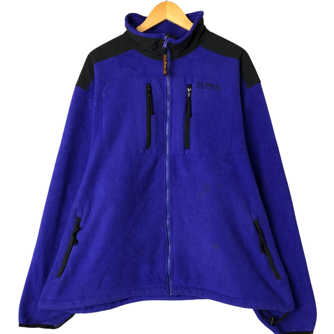 90'S LLBean Vintage Fleece Jacket, Men's XL unclear purple type Vintage Second Hand