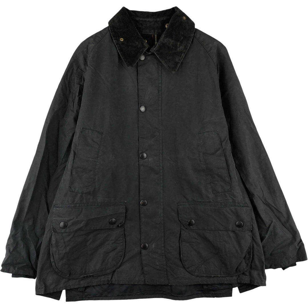 1990'S Barbour Bedale (formerly 3 Warrant) waxed cotton oiled jacket, made in England, C40, men's size M cotton Charcoal Vintage Second Hand