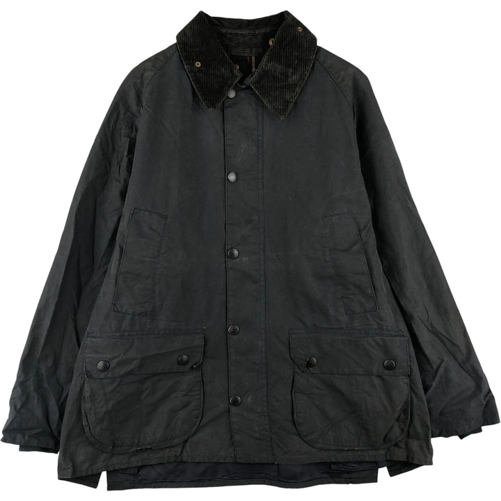 1990'S Barbour Bedale (formerly 3 Warrant) waxed cotton oiled jacket, made in England, C40, men's size M cotton Charcoal Vintage Second Hand
