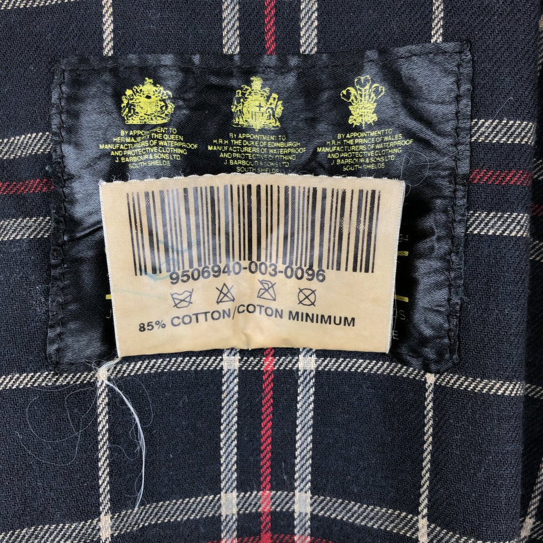 1990'S Barbour Bedale (formerly 3 Warrant) waxed cotton oiled jacket, made in England, C40, men's size M cotton Charcoal Vintage Second Hand