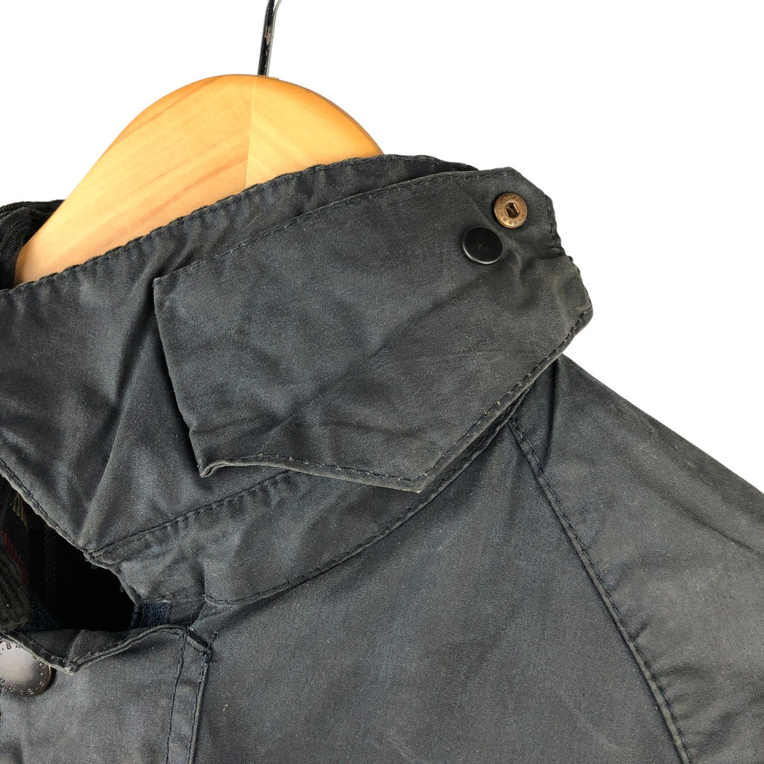 1990'S Barbour Bedale (formerly 3 Warrant) waxed cotton oiled jacket, made in England, C40, men's size M cotton Charcoal Vintage Second Hand
