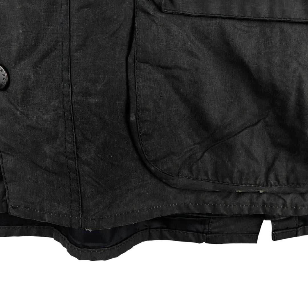 1990'S Barbour Bedale (formerly 3 Warrant) waxed cotton oiled jacket, made in England, C40, men's size M cotton Charcoal Vintage Second Hand