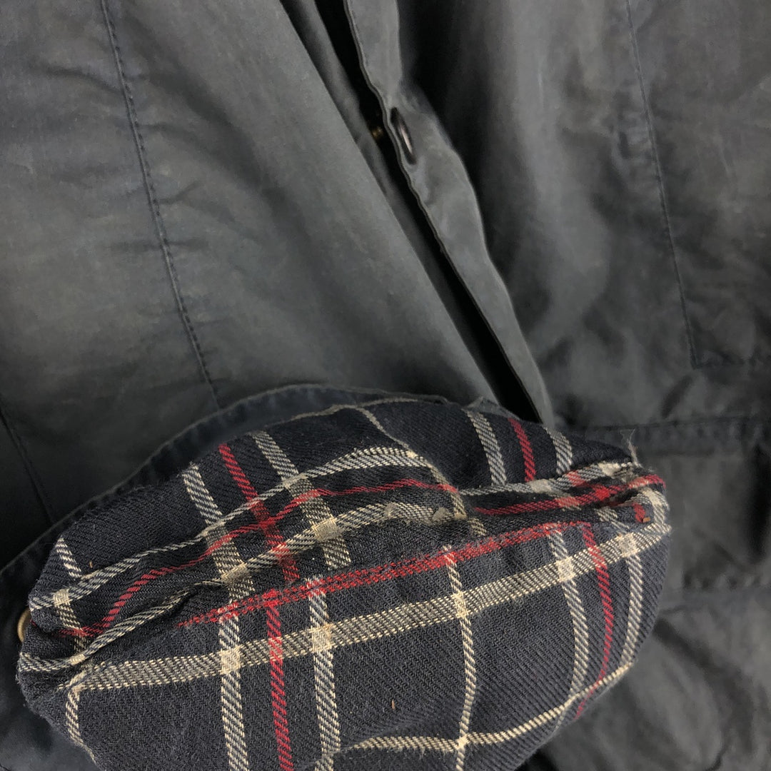 1990'S Barbour Bedale (formerly 3 Warrant) waxed cotton oiled jacket, made in England, C40, men's size M cotton Charcoal Vintage Second Hand