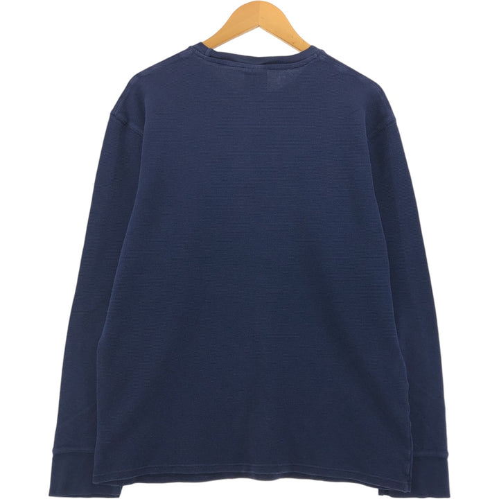 Ralph Lauren POLO RALPH LAUREN SLEEPWEAR Thermal Long T-shirt Waffle Men's XXL cotton navy blue type Vintage Second Hand