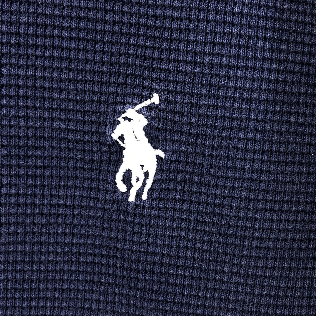 Ralph Lauren POLO RALPH LAUREN SLEEPWEAR Thermal Long T-shirt Waffle Men's XXL cotton navy blue type Vintage Second Hand