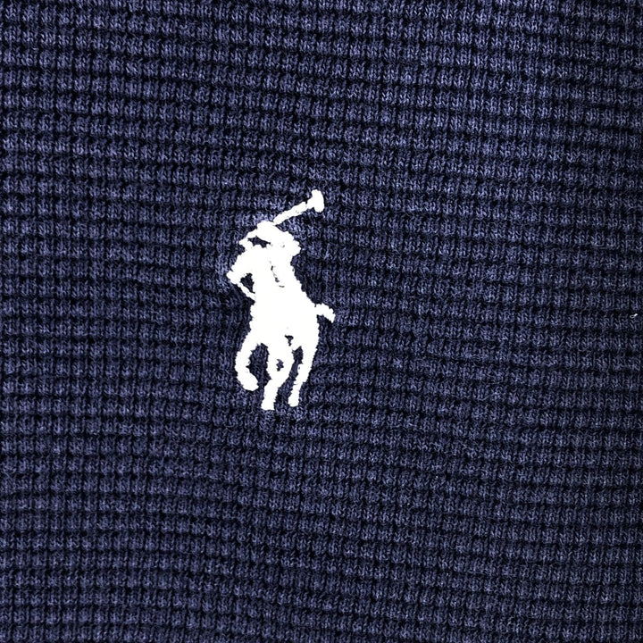 Ralph Lauren POLO RALPH LAUREN SLEEPWEAR Thermal Long T-shirt Waffle Men's XXL cotton navy blue type Vintage Second Hand