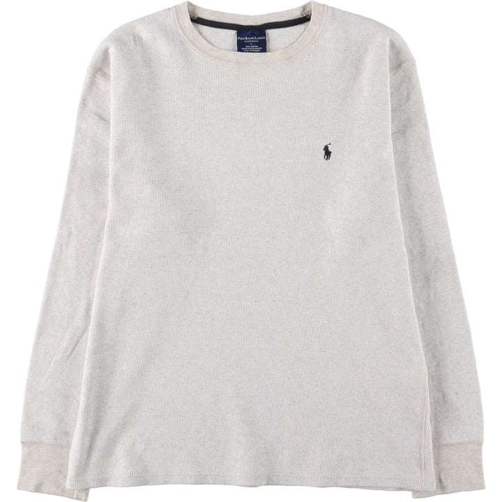 Ralph Lauren POLO RALPH LAUREN SLEEPWEAR Thermal Long T-shirt Honeycomb Men's L size cotton gray type Vintage Second Hand
