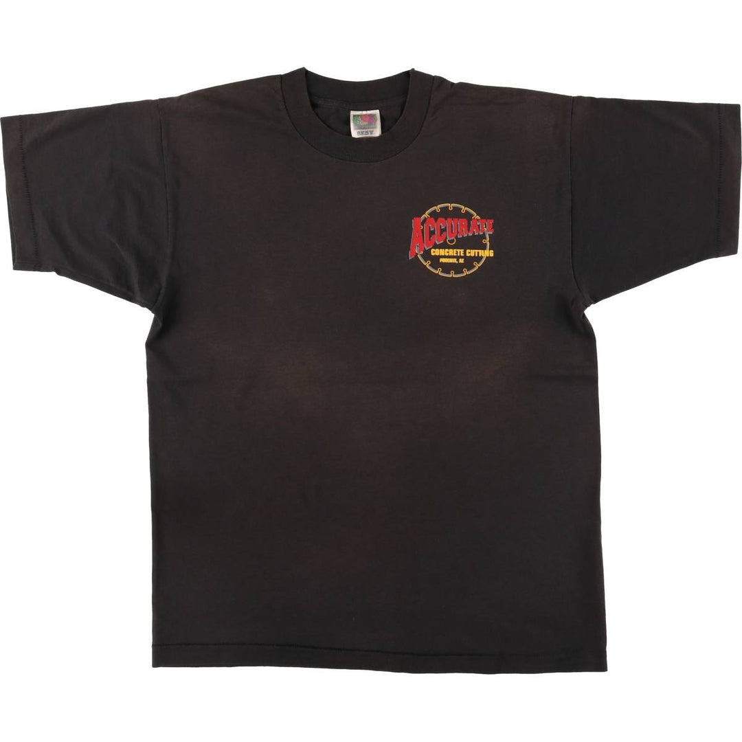 90'S Fruit of the Loom printed T-shirt, men's size L, vintage cotton black type Vintage Second Hand