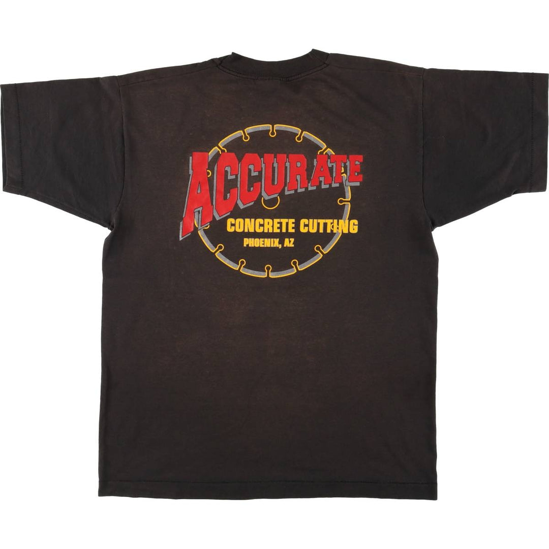 90'S Fruit of the Loom printed T-shirt, men's size L, vintage cotton black type Vintage Second Hand