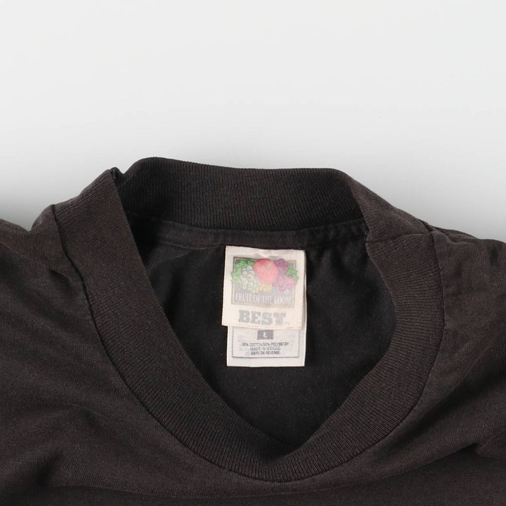 90'S Fruit of the Loom printed T-shirt, men's size L, vintage cotton black type Vintage Second Hand