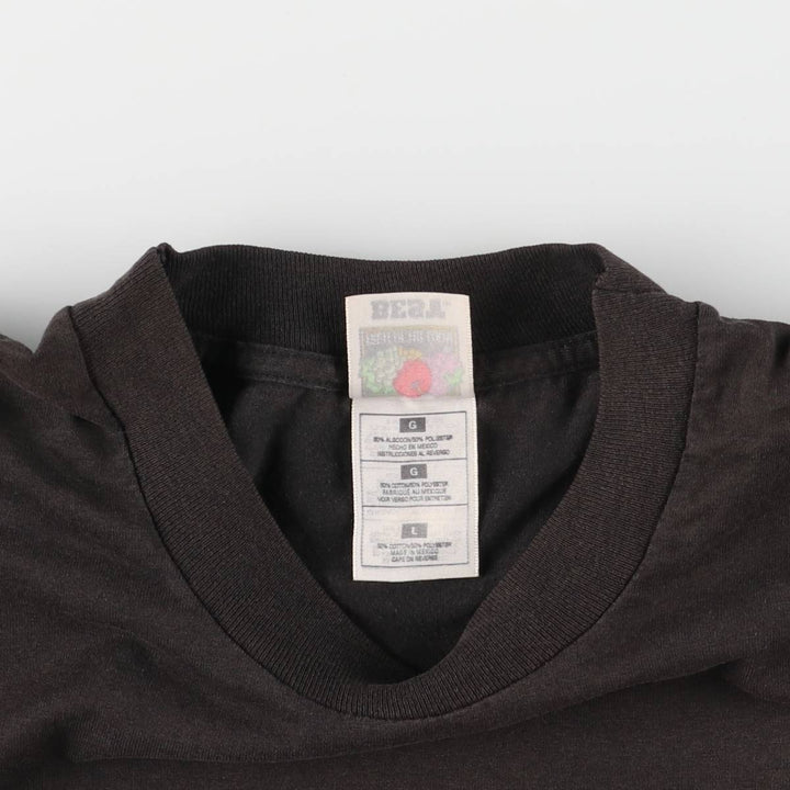 90'S Fruit of the Loom printed T-shirt, men's size L, vintage cotton black type Vintage Second Hand