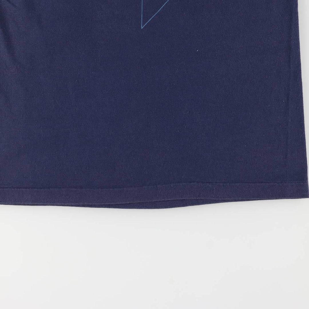 90'S Fruit of the Loom printed T-shirt, men's size M, vintage cotton navy blue type Vintage Second Hand