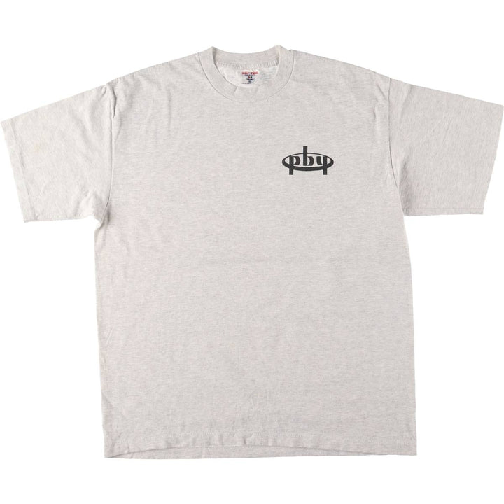 SOF TEE Printed T-shirt Made in USA Men's XL Vintage cotton gray type Vintage Second Hand