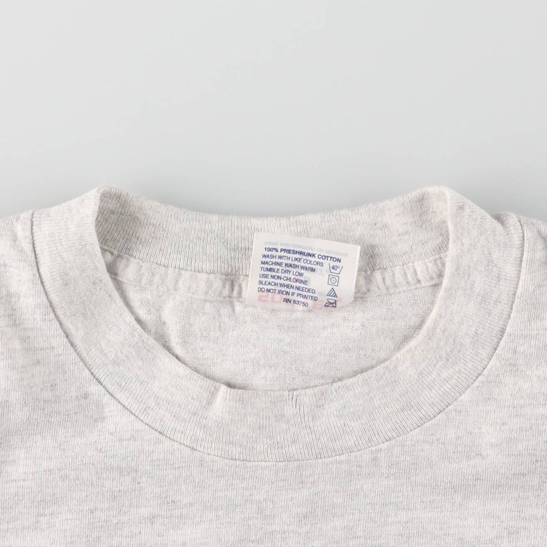 SOF TEE Printed T-shirt Made in USA Men's XL Vintage cotton gray type Vintage Second Hand