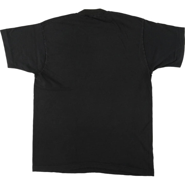 90'S Fruit of the Loom printed T-shirt, made in the USA, men's XL size, vintage cotton black type Vintage Second Hand